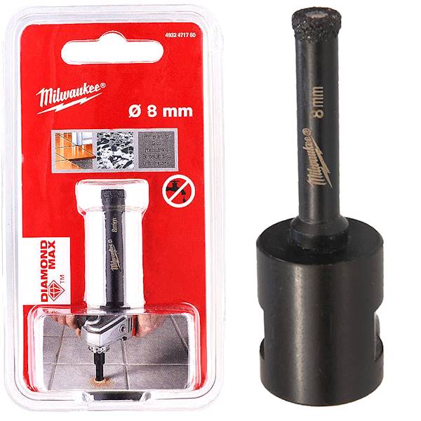 Otwornica diamentowa koronka gres 8mm M14 Milwaukee - 4932471760