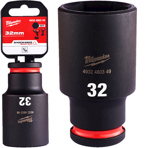 Nasadka udarowa sześciokątna 1/2 Milwaukee 32mm   4932480349