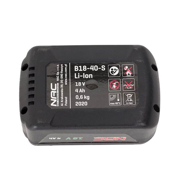 AKUMULATOR NAC B18-40-S 18V 4AH
