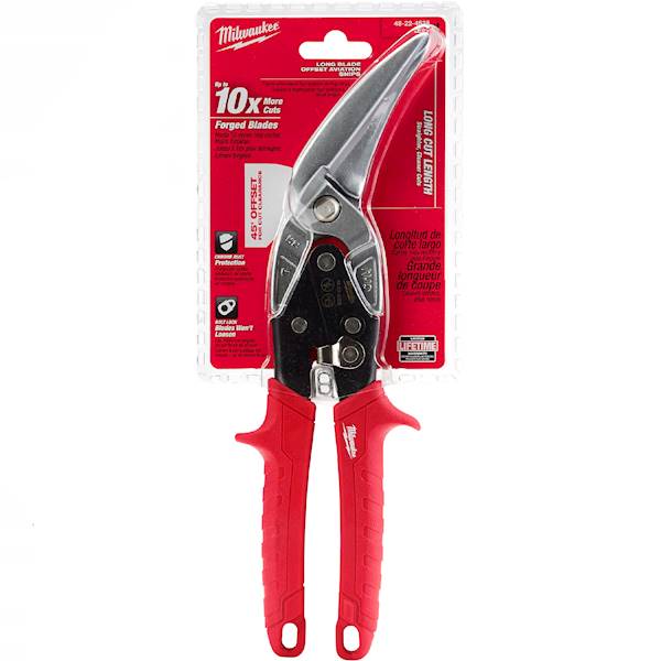 Nożyce do cięcia blachy lewe długie odgięte Milwaukee - 48224538