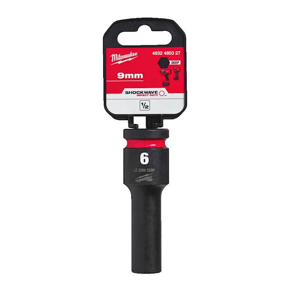 Nasadka udarowa 6-kątna DŁUGA 1/2 Milwaukee 9mm   4932480327