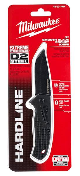 Nóż nożyk składany gładki D2 Hardline Milwaukee - 48221994