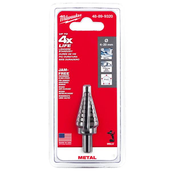 Wiertło stopniowe stożkowe 4-20mm Milwaukee - 48899320