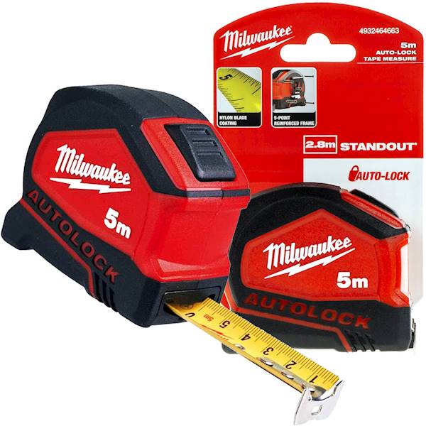 Miara taśma miernicza 5M Autolock 25mm Milwaukee   4932464663