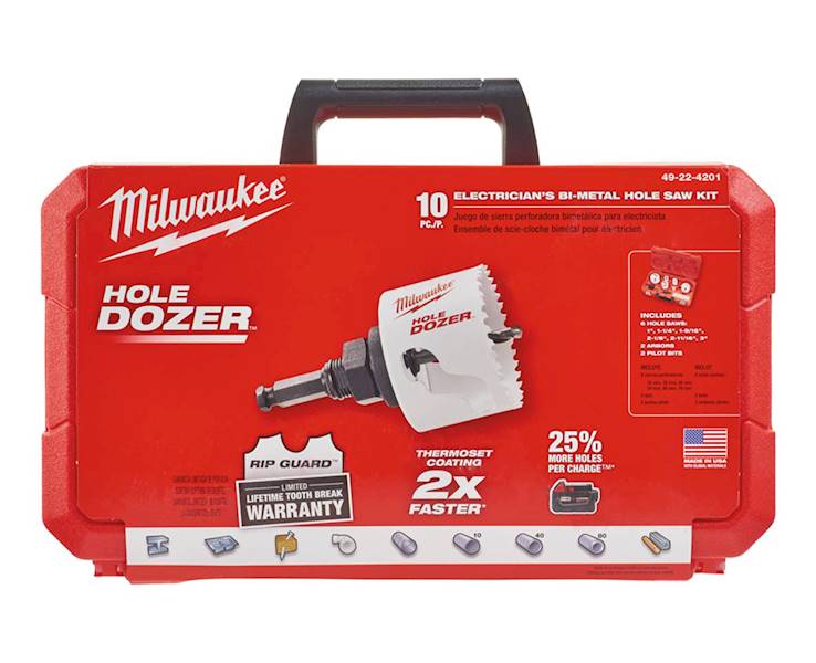 Zestaw otwornic do metalu drewna 25-76mm Milwaukee - 49224201