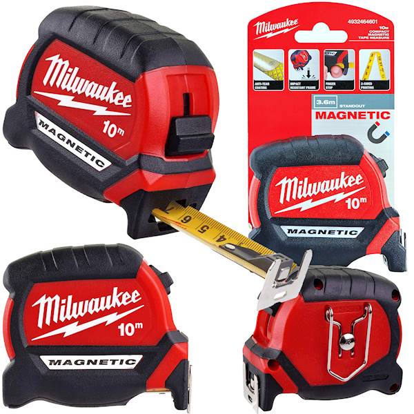 Miara zwijana magnetyczna 10M 27mm Milwaukee   4932464601