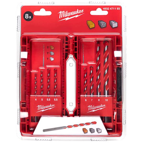Zestaw wierteł do betonu PREMIUM Milwaukee 8 szt - 4932471193