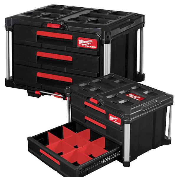 Skrzynia narzędziowa z 3 szufladami MILWAUKEE PACKOUT3   4932472130
