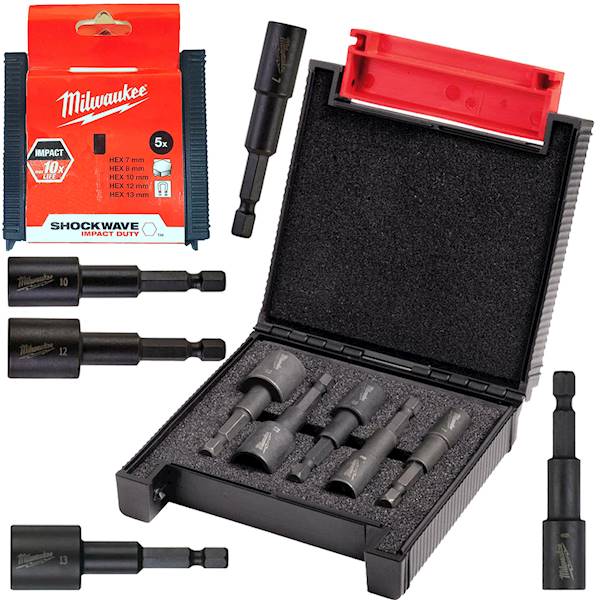 Zestaw nasadek SHOCKWAVE 1/4' 7-13mm Milwaukee - 4932352822