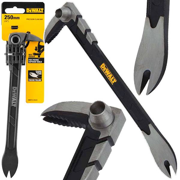 Łapka precyzyjna do wyciągania gwoździ DeWalt 250mm   DWHT0-55524