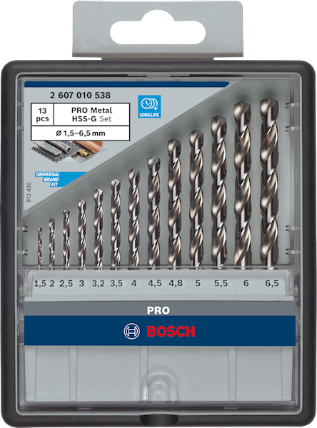 ROBUST WIERTŁA HSS-G 1,5-6,5mm 13EL. BOSCH 2607010538