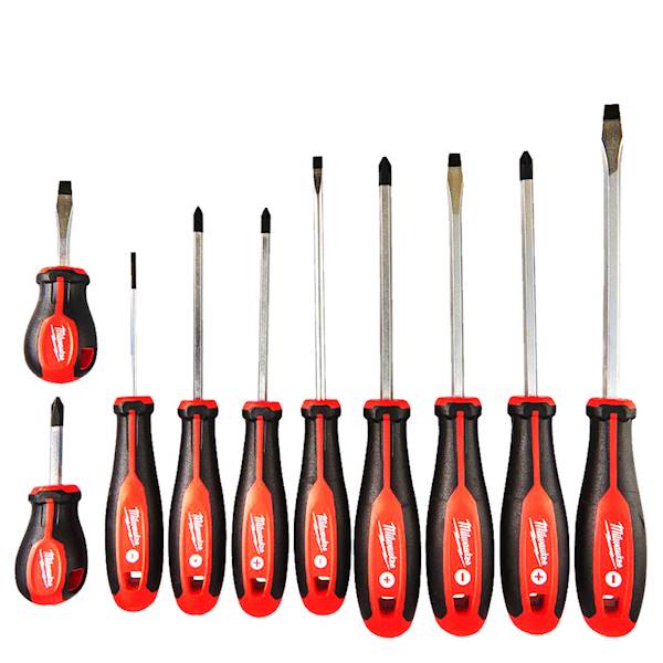 Wkrętaki zestaw 10szt. PH PZ Płaskie Milwaukee - 4932471808