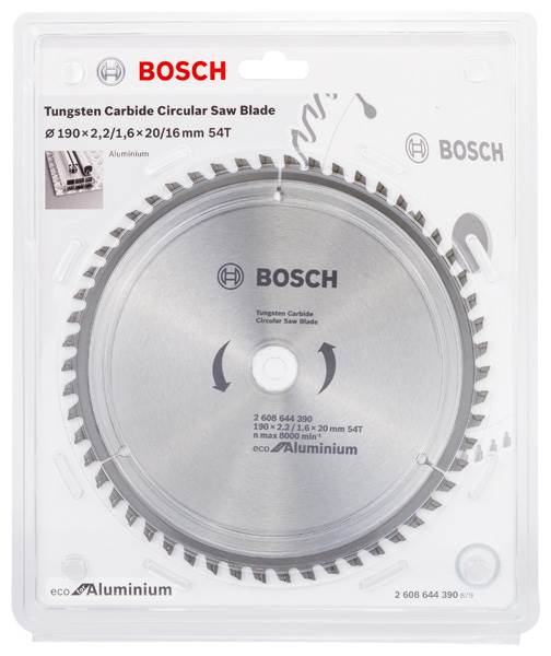 PIŁA TARCZOWA BOSCH ECO ALUMINIUM 190X2,2X20 Z54  2608644390