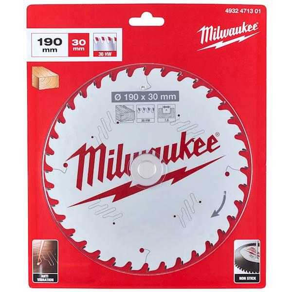 Tarcza do drewna Pilarska 190x30x1,6 36z Milwaukee  4932471301