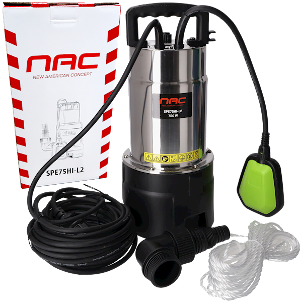 Pompa do brudnej wody 750W, 18000l/h NAC SPE75HI-L2