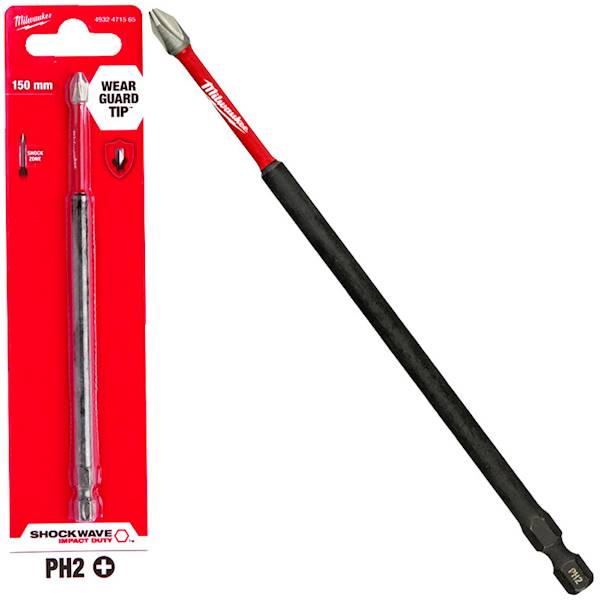 Bit udarowy PH2 150mm SHOCKWAVE Milwaukee - 4932471565