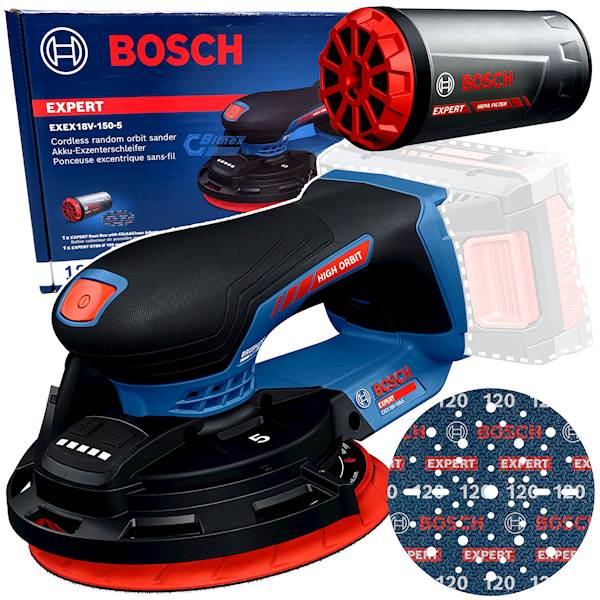 SZLIFIERKA MIMOŚRODOWA 150mm BOSCH EXPERT EXEX 18V-150-5 0601372901
