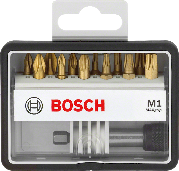 ROBUST BITY PH1-PH3,PZ1-PZ3,T10-T40+UCHWYT MAX GRI BOSCH 2607002577