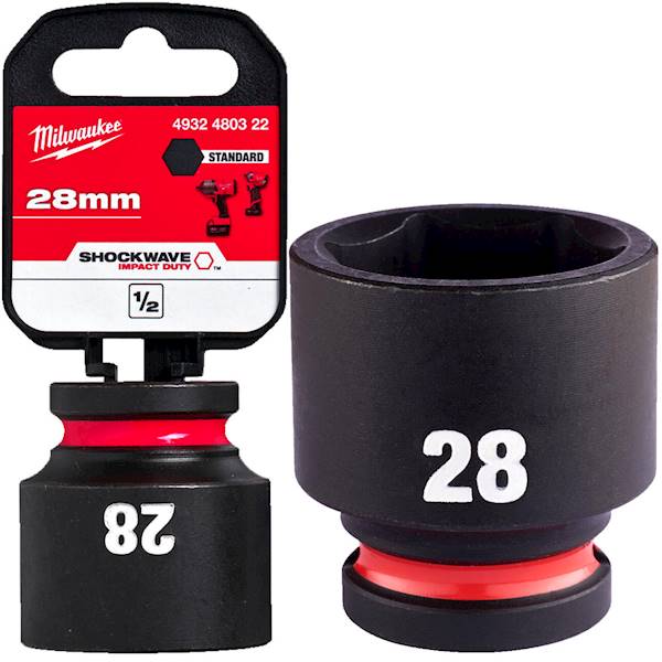 Nasadka udarowa sześciokątna 1/2 Milwaukee 28mm   4932480322