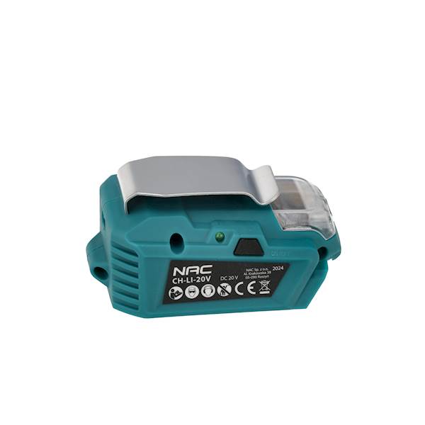 ADAPTER ŁADOWARKA USB 1,5A - lampka LED 30lumen 20V NAC CH-LI-20V