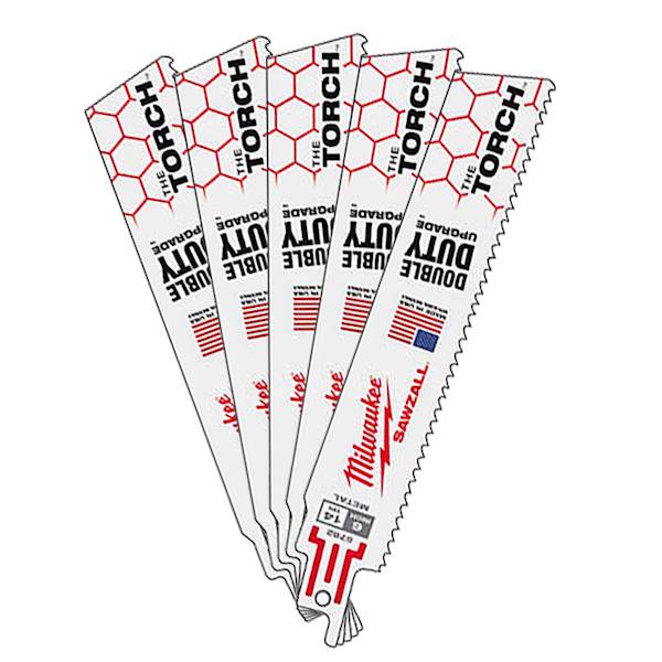 5x brzeszczot TORCH do metalu 150mm 14TPI Milwaukee - 48005782