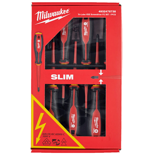 Wkrętaki izolowane elektryczne VDE 7szt Milwaukee - 4932478738