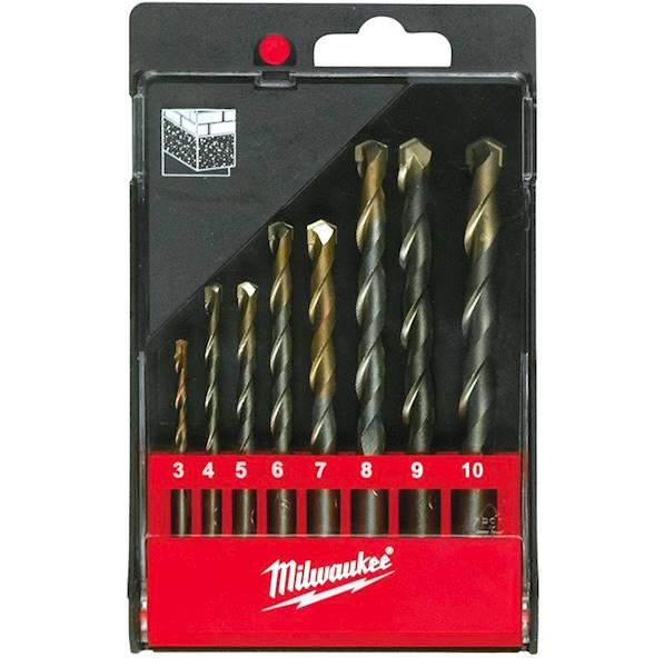 Wiertła do betonu Milwaukee 8szt 3-10mm Walcowe 4932352334