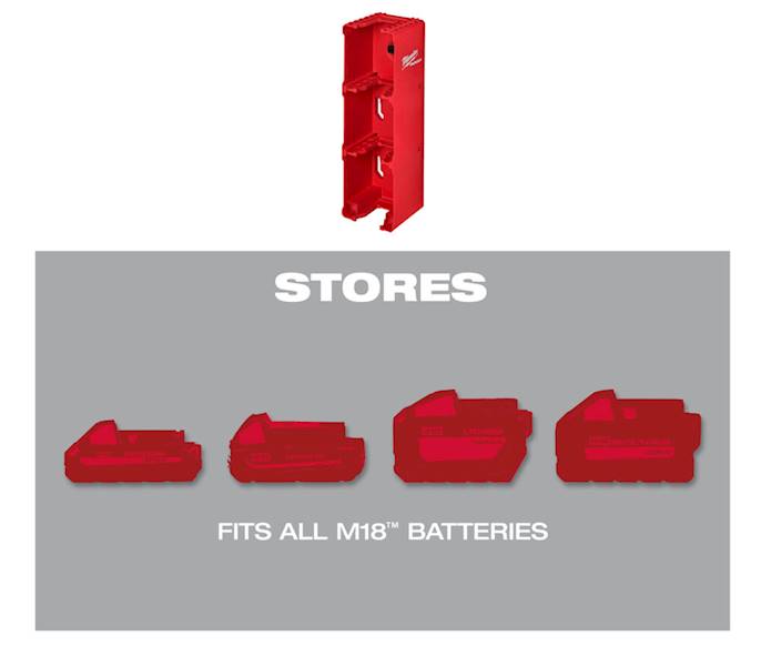 Uchwyt organizer na akumulatory M18 PACKOUT Milwaukee   4932480709