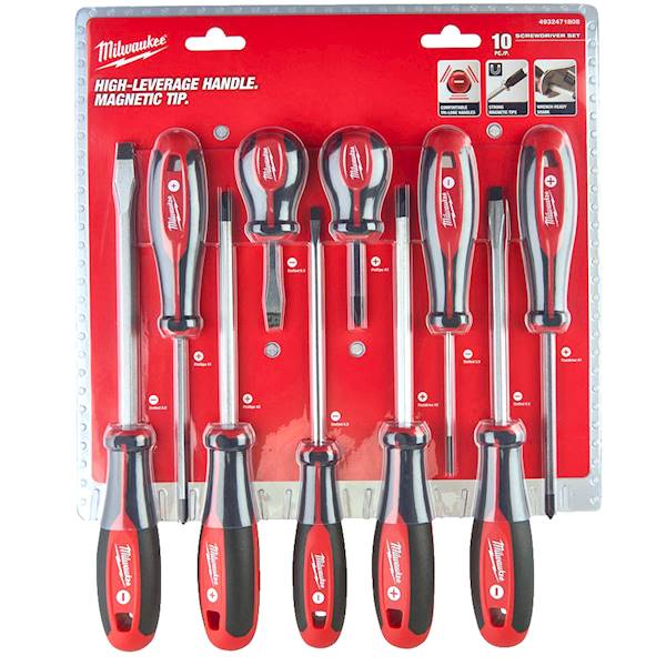 Wkrętaki zestaw 10szt. PH PZ Płaskie Milwaukee - 4932471808