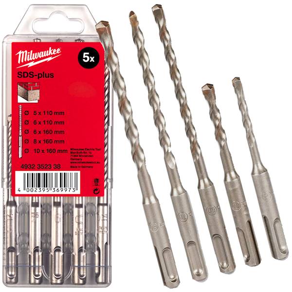 Zestaw wierteł 5-10mm 5szt SDS+ Milwaukee M2 - 4932352338