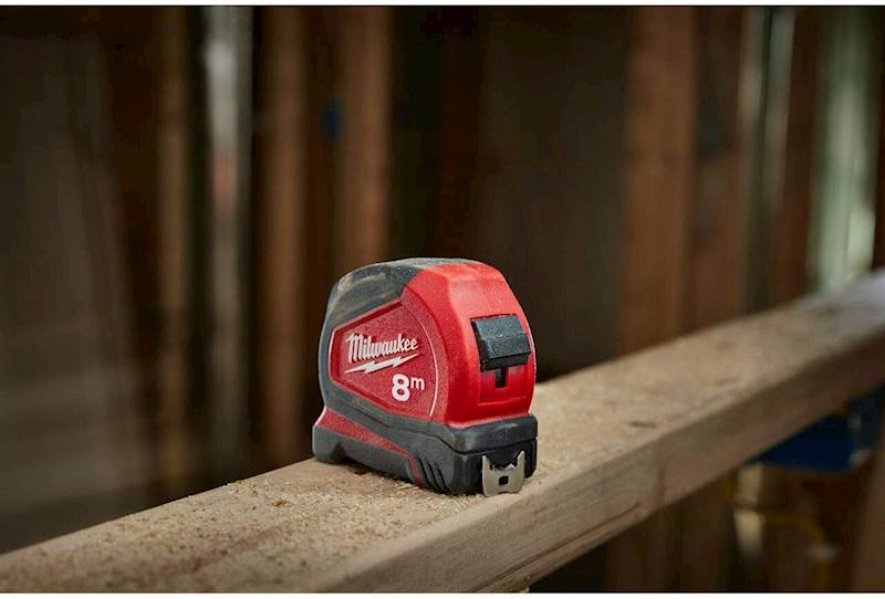 Miara taśma miernicza zwijana 8M Milwaukee 19mm Pro Compact   4932459594