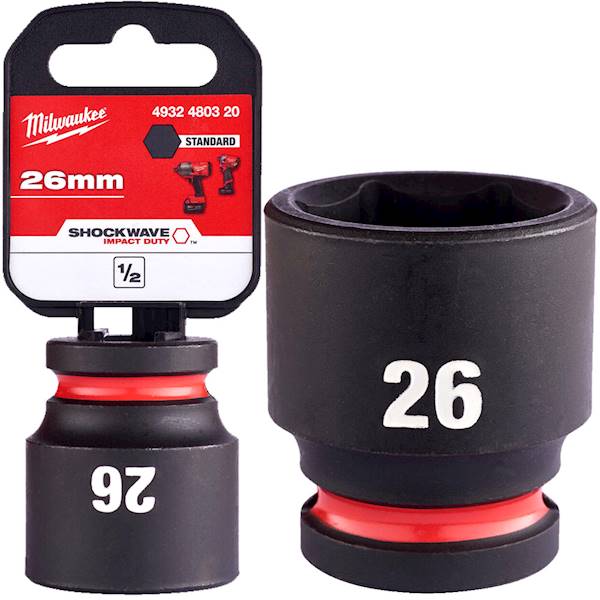Nasadka udarowa sześciokątna 1/2 Milwaukee 26mm   4932480320