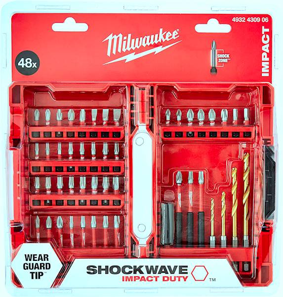 Zestaw bitów 48szt. SHOCKWAVE Milwaukee 4932430906 Udarowe !