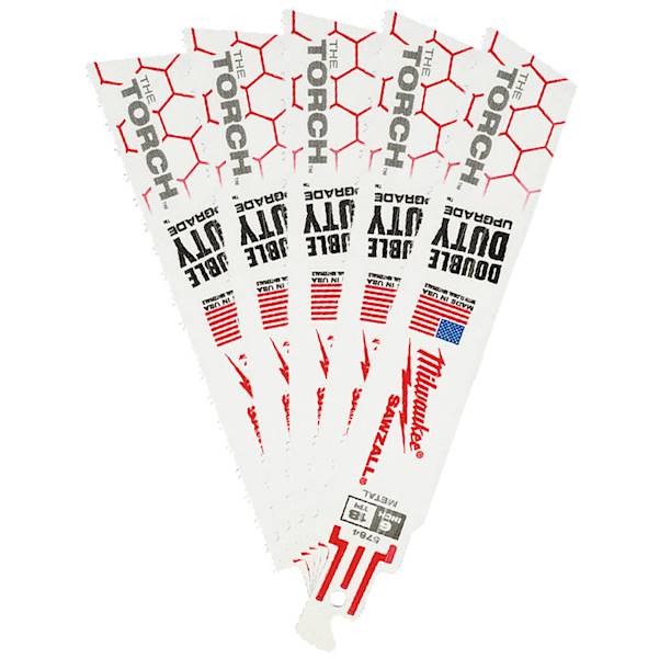 5x brzeszczot TORCH do metalu 150mm 18TPI Milwaukee - 48005784