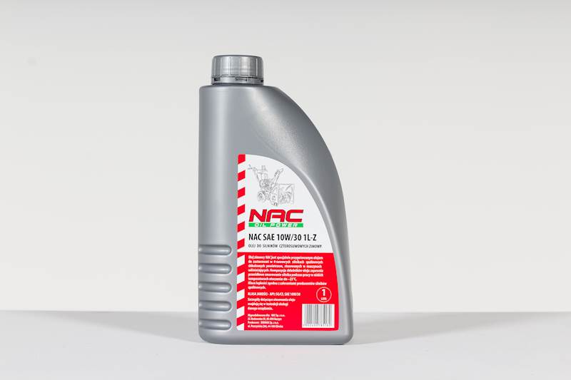 Olej silnikowy do kosiarki czterosuwowej, agregatu zimowy NAC SAE 10W30 1L