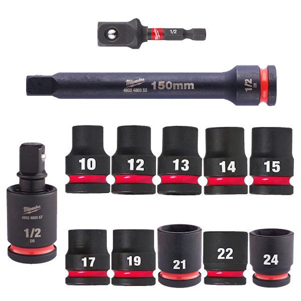 Zestaw nasadek udarowych 1/2" 13szt Milwaukee   4932480456