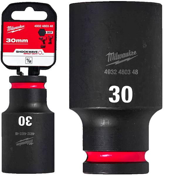Nasadka udarowa sześciokątna 1/2 Milwaukee 30mm   4932480348