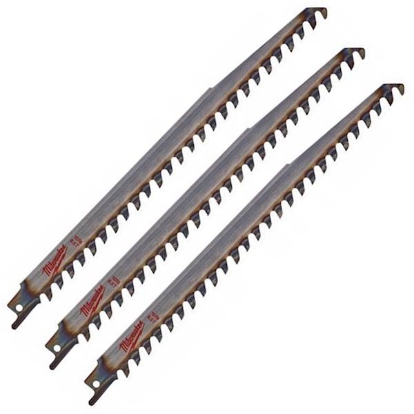 Brzeszczot Drewno Drzewo PCV 24cm Milwaukee 3szt. - 48001078