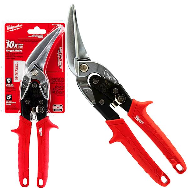 Nożyce do cięcia blachy lewe długie odgięte Milwaukee - 48224538
