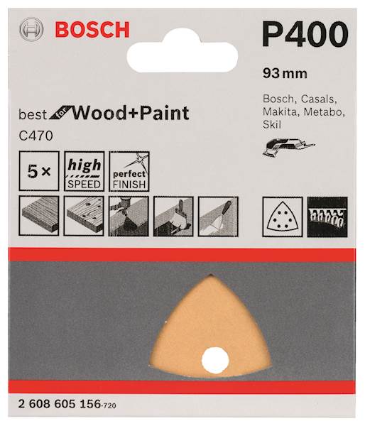 Papier ścierny do urz. wielofunkcyjnego  G400 5SZT. BOSCH 2608605156