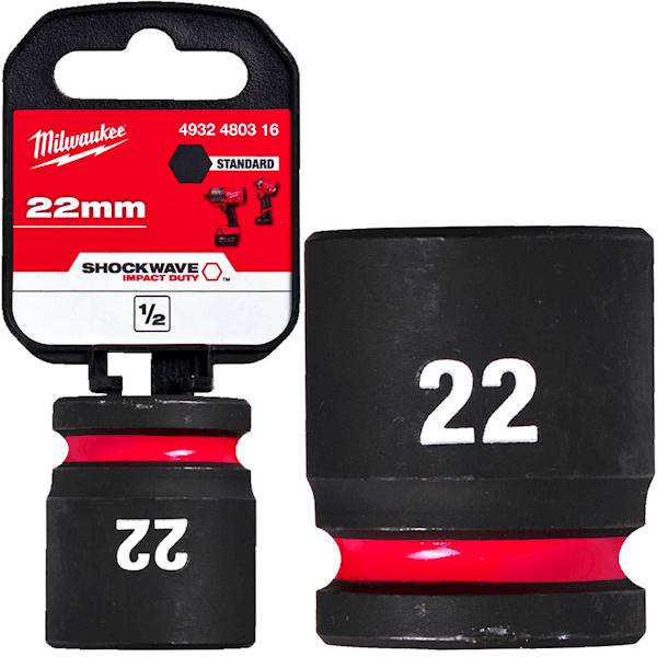 Nasadka udarowa sześciokątna 1/2 Milwaukee 22mm   4932480316