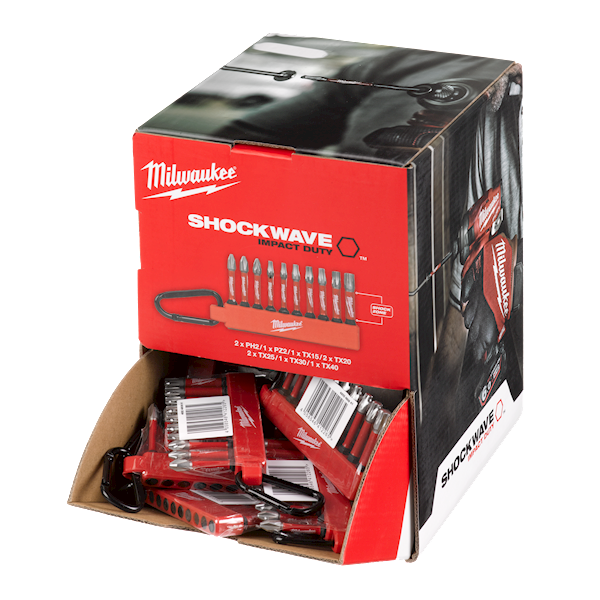 Zestaw bitów bity z karabińczykiem Milwaukee 10szt PH PZ Torx   4932480941