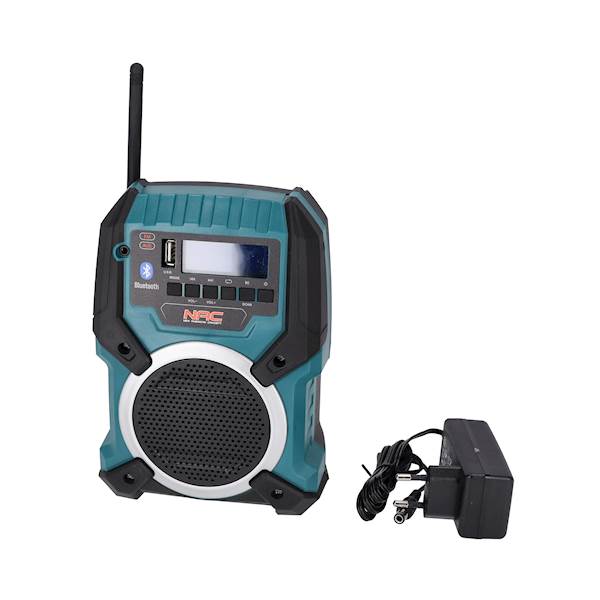 Radio akumulatorowe 20V / 240V NAC RJ-LI-20V Bluetooth USB Body