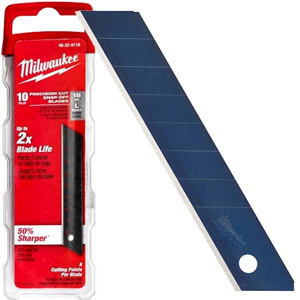 Ostrza zapasowe łamane 18mm Milwaukee 10szt. - 4932480107