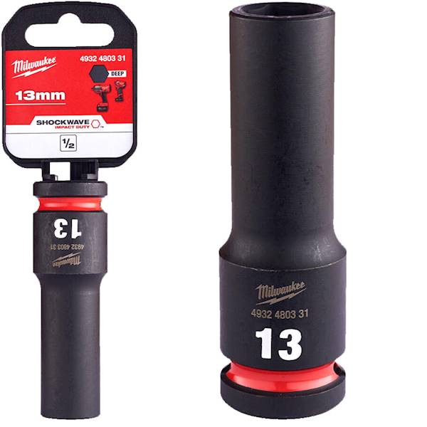 Nasadka udarowa 6-kątna DŁUGA 1/2 Milwaukee 13mm   4932480331