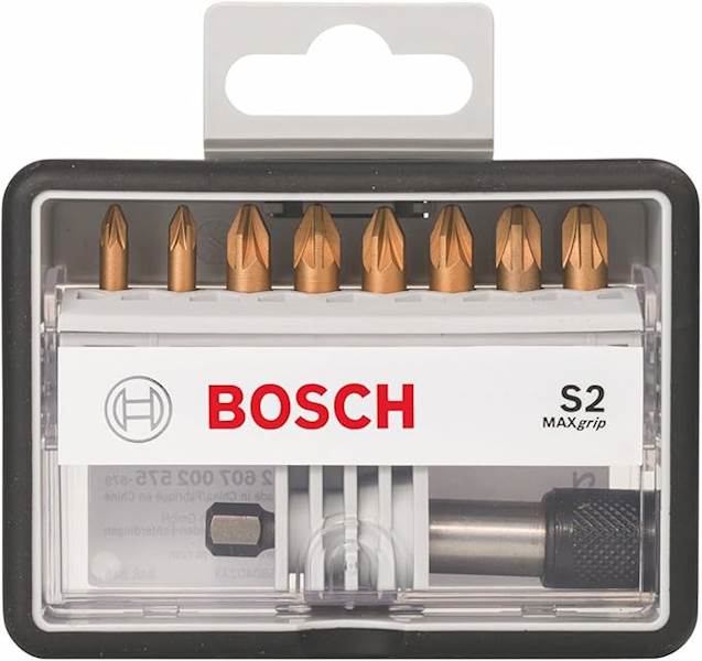 ROBUST BITY PZ1-PZ3+UCHWYT 9EL. MAX GRIP  BOSCH  2607002575