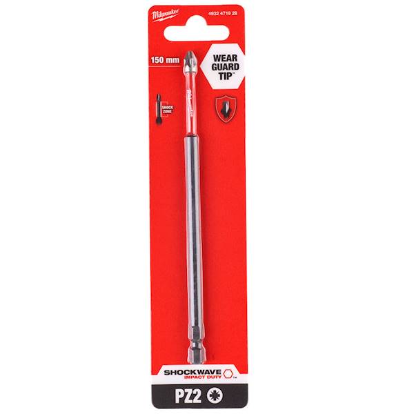 Bit udarowy PZ2 150mm SHOCKWAVE Milwaukee - 4932471928