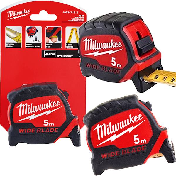 Miara taśma miernicza zwijana 5M Milwaukee WIDE - 4932471815