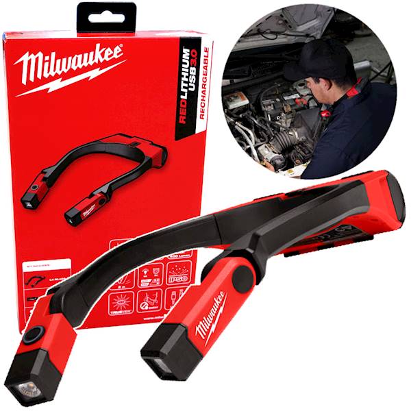 Latarka na szyję kark USB  Milwaukee L4 NL400-301  400 lumen   4933479898