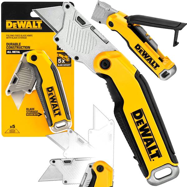 Nóż składany trapezowy z magazynkiem na zapasowe ostrza DeWalt   DWHT10429-0